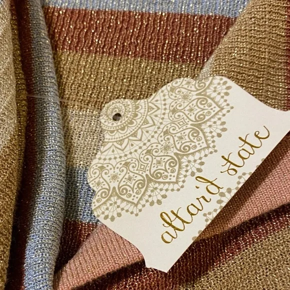 NWT Altar’d State Bodycon Shimmer Maxi Dress with Cutout Large - Picture 5 of 10